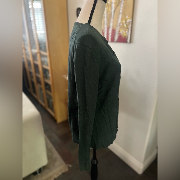 Merona - evergreen color long sleeve cardigan - Picture 4 of 8